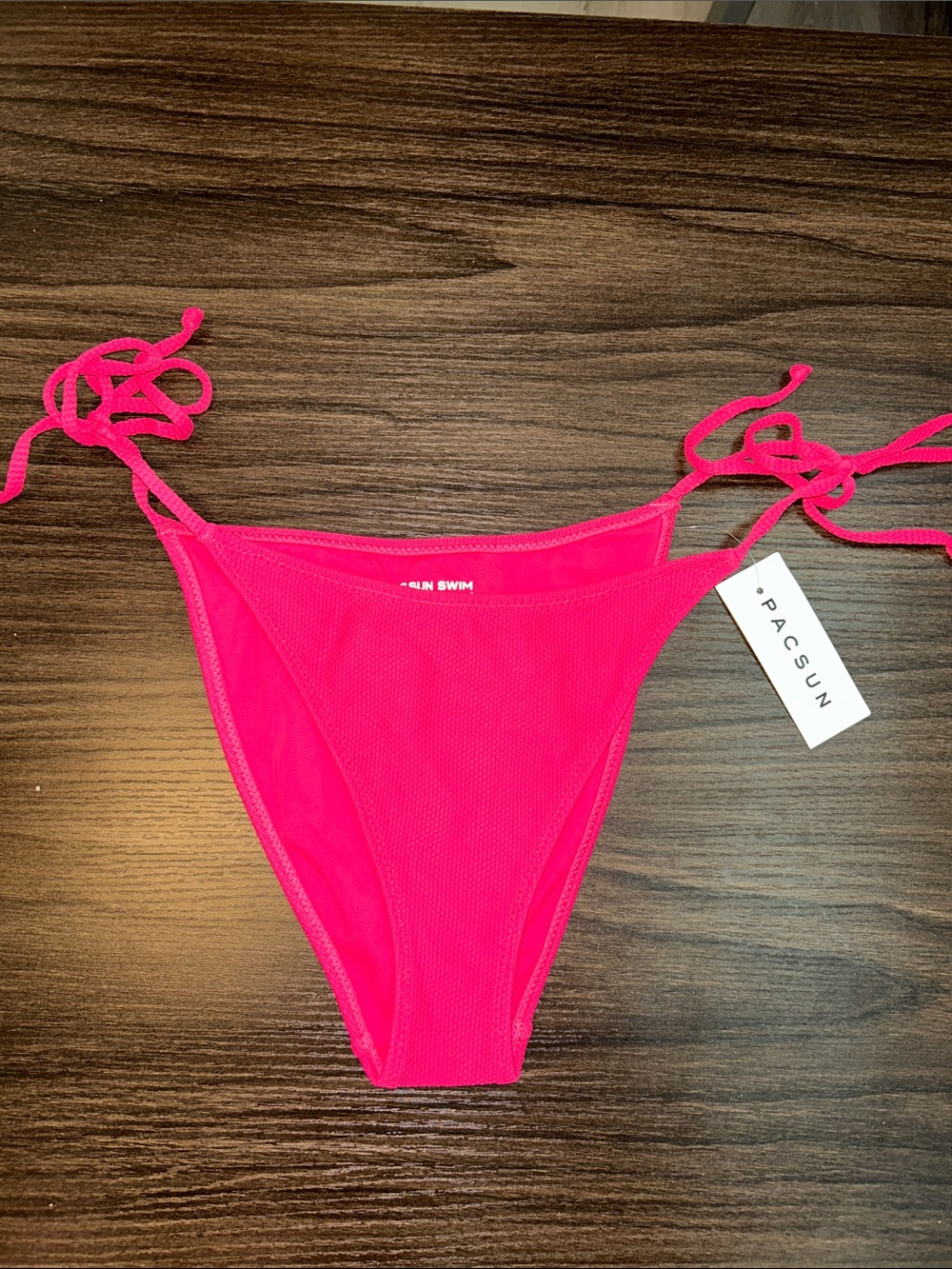 PacSun Neon Pink Tie-Side Bikini Bottom